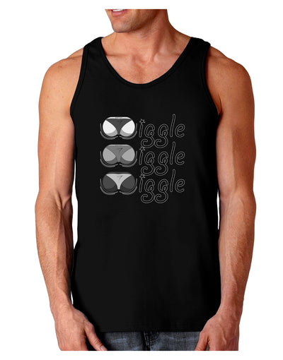 Wiggle Wiggle Wiggle - Twerk Dark Loose Tank Top-Mens Loose Tank Top-TooLoud-Black-Small-Davson Sales