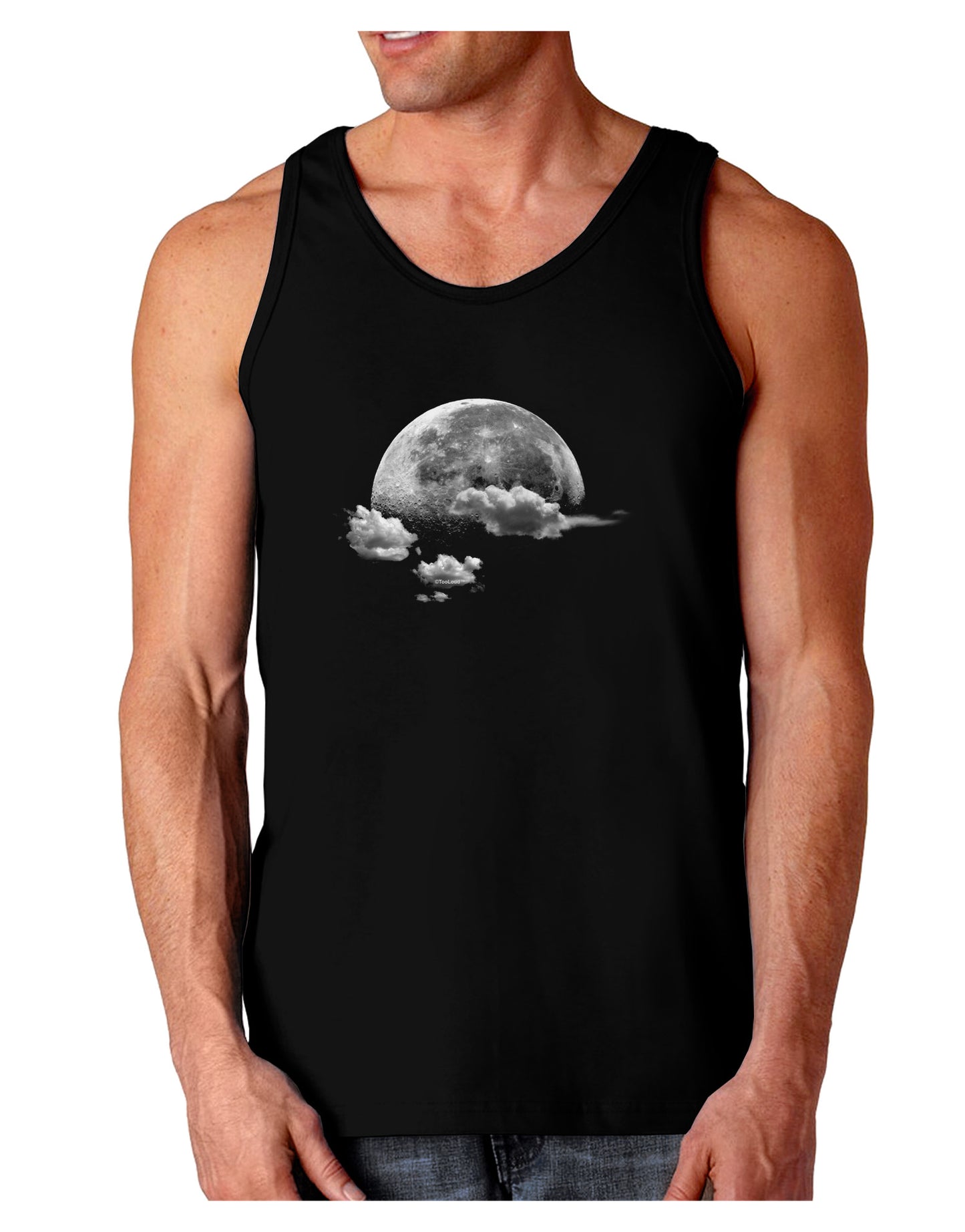Moon Dream Earth Dark Loose Tank Top-Mens Loose Tank Top-TooLoud-Black-Small-Davson Sales