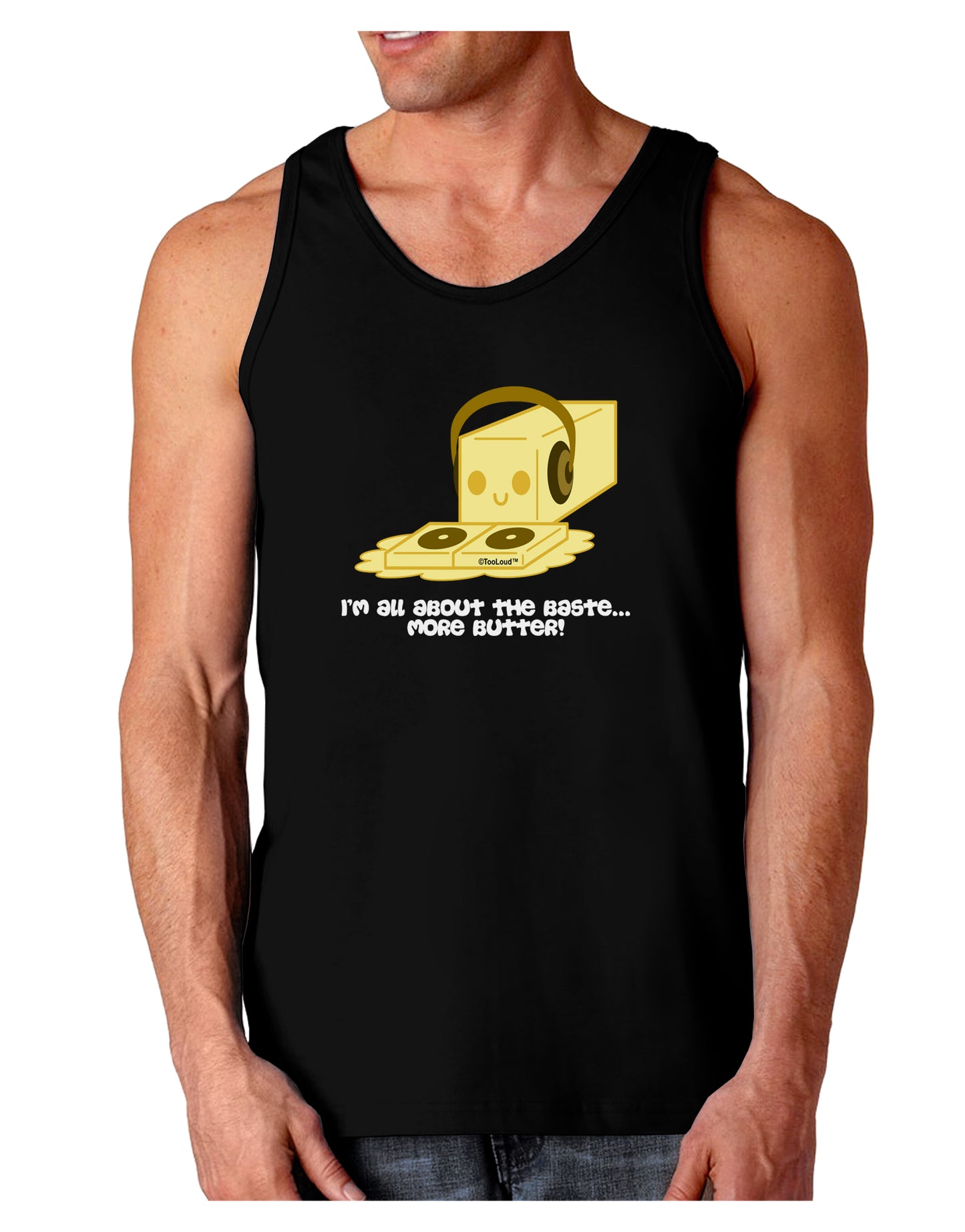 Butter - All About That Baste Dark Loose Tank Top by TooLoud-Mens Loose Tank Top-TooLoud-Black-Small-Davson Sales