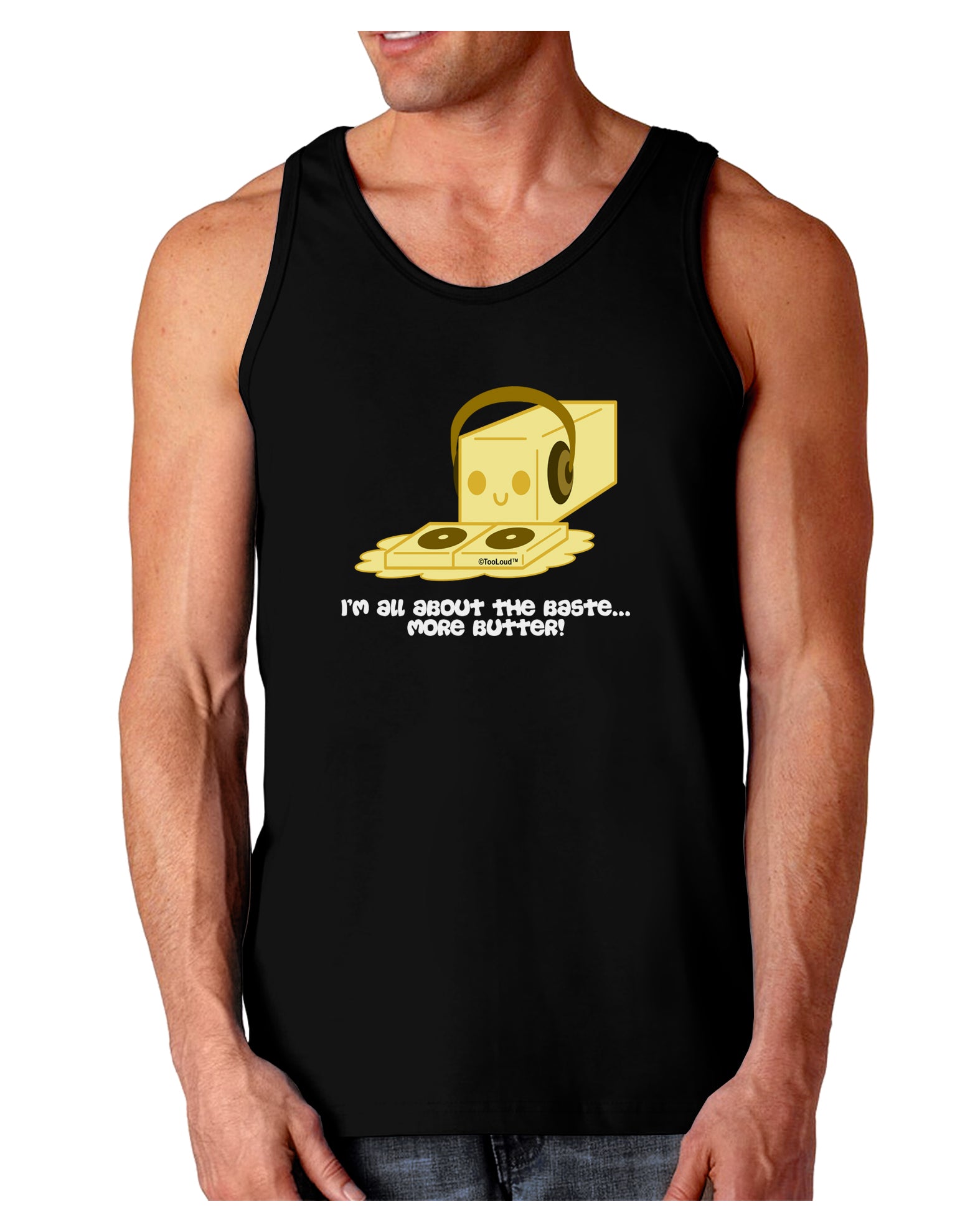 Butter - All About That Baste Dark Loose Tank Top by TooLoud-Mens Loose Tank Top-TooLoud-Black-Small-Davson Sales