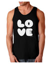 LOVE Text Dark Loose Tank Top by TooLoud-Mens Loose Tank Top-TooLoud-Black-Small-Davson Sales