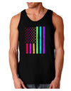 American Pride - Rainbow Flag Dark Loose Tank Top-Mens Loose Tank Top-TooLoud-Black-Small-Davson Sales