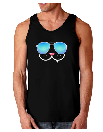 Kyu-T Face - Snaggle Cool Sunglasses Dark Loose Tank Top-Mens Loose Tank Top-TooLoud-Black-Small-Davson Sales