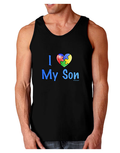 I Heart My Son - Autism Awareness Dark Loose Tank Top by TooLoud-Mens Loose Tank Top-TooLoud-Black-Small-Davson Sales