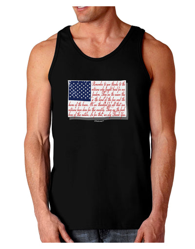 Veterans Scripted Flag Dark Loose Tank Top-Mens Loose Tank Top-TooLoud-Black-Small-Davson Sales