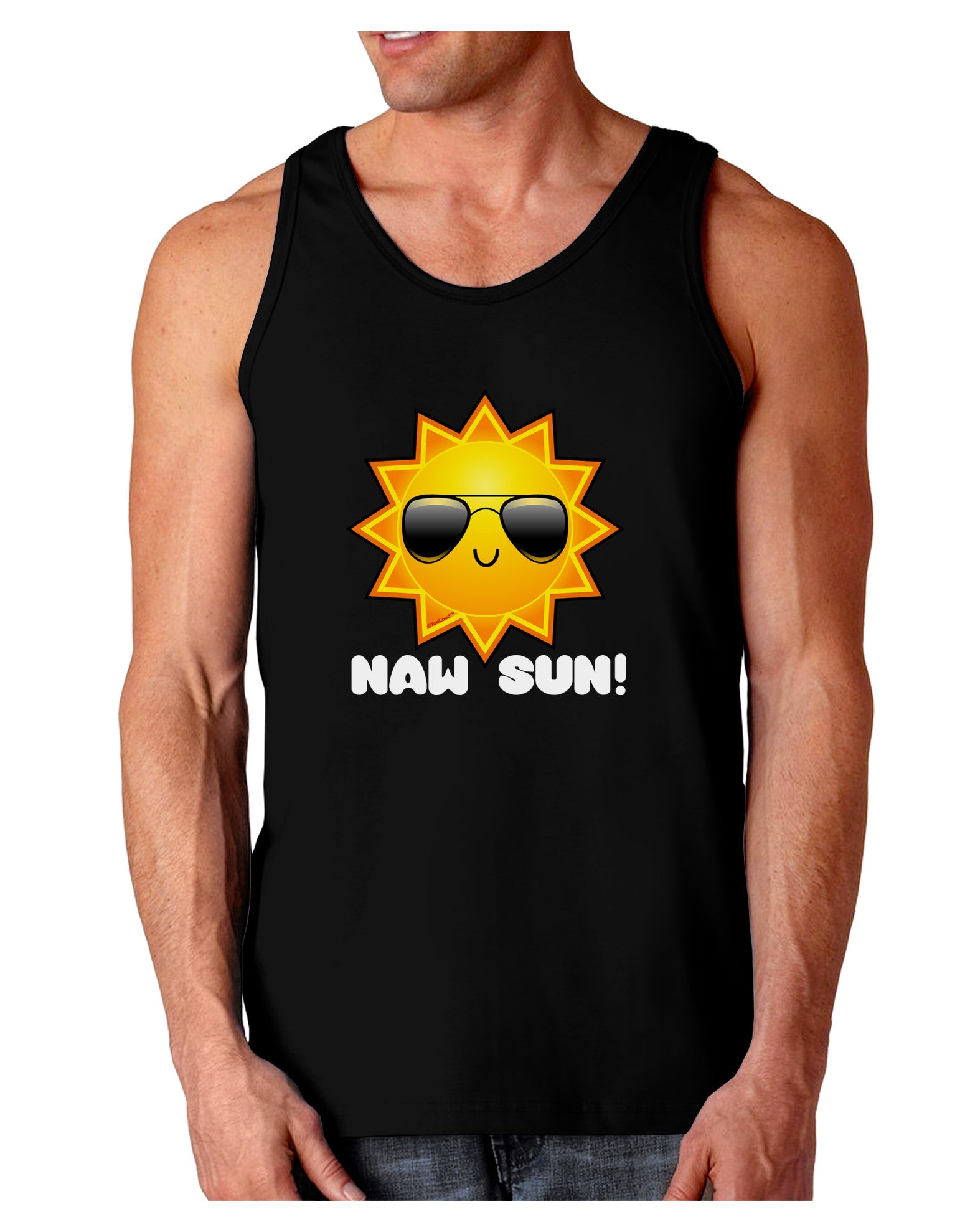 Naw Sun Cute Sun Dark Dark Loose Tank Top-Mens Loose Tank Top-TooLoud-Black-Small-Davson Sales