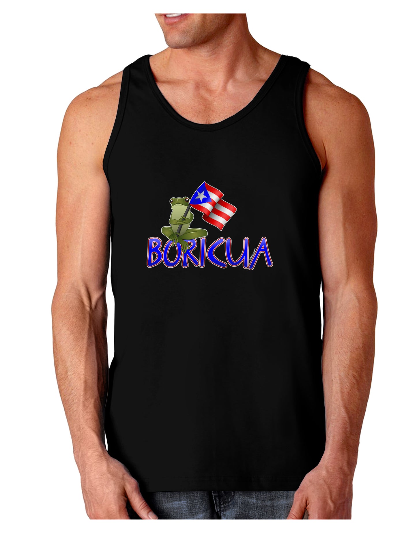 Coqui Boricua Dark Loose Tank Top-Mens Loose Tank Top-TooLoud-Black-Small-Davson Sales