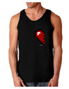 Couples Pixel Heart Design - Left Dark Loose Tank Top by TooLoud-Mens Loose Tank Top-TooLoud-Black-Small-Davson Sales