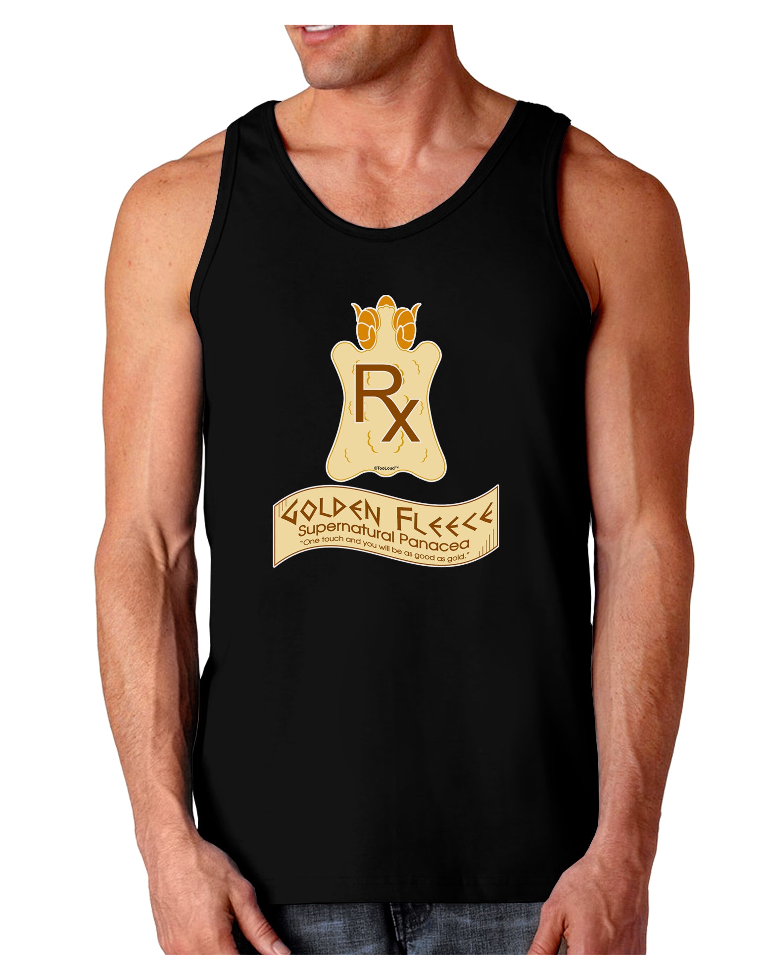 Golden Fleece - Supernatural Panacea Dark Loose Tank Top by TooLoud-Mens Loose Tank Top-TooLoud-Black-Small-Davson Sales