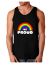 TooLoud Rainbow - Be Proud Gay Pride Dark Loose Tank Top-Mens Loose Tank Top-TooLoud-Black-Small-Davson Sales