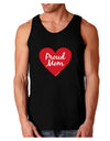 Proud Mom Heart Dark Loose Tank Top-Mens Loose Tank Top-TooLoud-Black-Small-Davson Sales