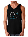 EDM Cord Blue Dark Loose Tank Top-Mens Loose Tank Top-TooLoud-Black-Small-Davson Sales