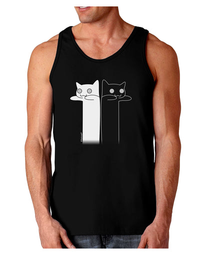 Longcat and Tacgnol - Internet Humor Dark Loose Tank Top by TooLoud-Mens Loose Tank Top-TooLoud-Black-Small-Davson Sales