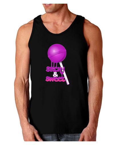 Sticky & Sweet Lollipop Dark Loose Tank Top-Mens Loose Tank Top-TooLoud-Black-Small-Davson Sales