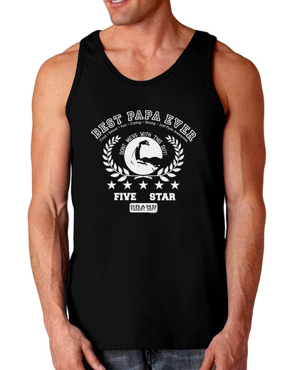 Best Papa Ever Collegiate Dark Loose Tank Top-Mens Loose Tank Top-TooLoud-Black-Small-Davson Sales