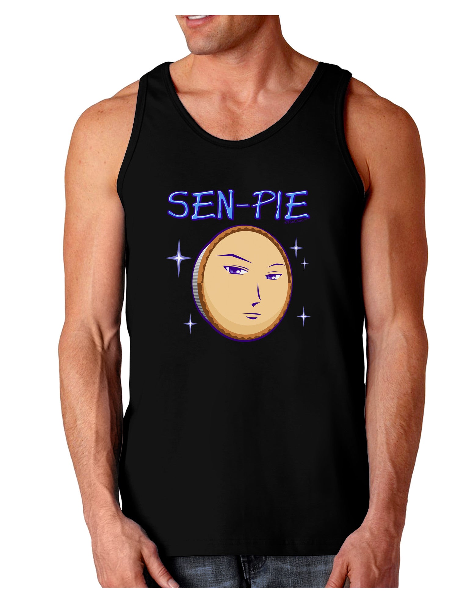 Sen-Pie Sama Kun San Chan Dark Loose Tank Top-Mens Loose Tank Top-TooLoud-Black-Small-Davson Sales