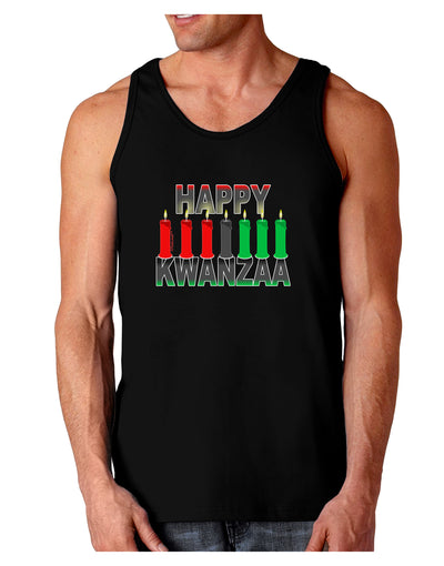 Happy Kwanzaa Candles Dark Loose Tank Top-Mens Loose Tank Top-TooLoud-Black-Small-Davson Sales