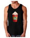 Merry Christmas Latte Cup Dark Loose Tank Top-Mens Loose Tank Top-TooLoud-Black-Small-Davson Sales