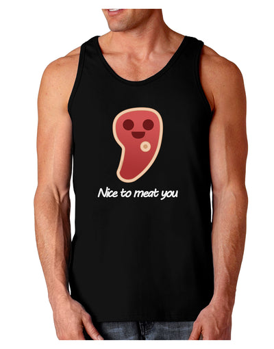 Steak - Nice to Meat You Dark Loose Tank Top-Mens Loose Tank Top-TooLoud-Black-Small-Davson Sales