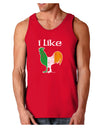 I Like Irish Rooster Silhouette Dark Loose Tank Top by TooLoud-Mens Loose Tank Top-TooLoud-Red-Small-Davson Sales