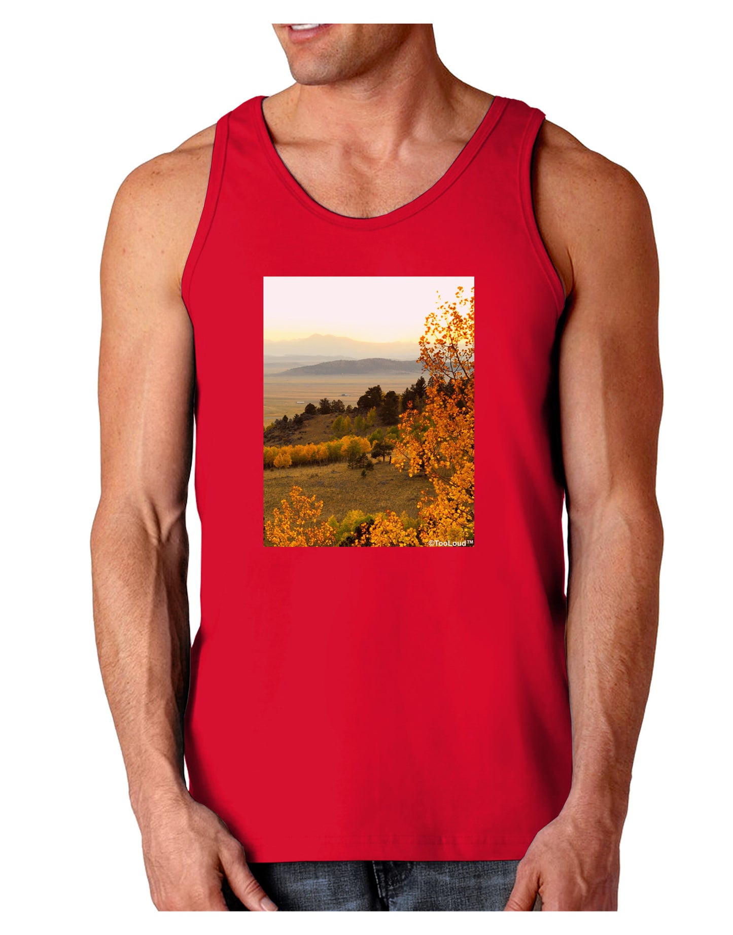 Nature Photography - Gentle Sunrise Dark Loose Tank Top by-Mens Loose Tank Top-TooLoud-Red-Small-Davson Sales