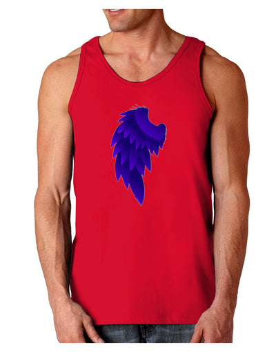 Single Left Dark Angel Wing Design - Couples Dark Loose Tank Top-Mens Loose Tank Top-TooLoud-Red-Small-Davson Sales