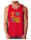 I Love Heart Mardi Gras Dark Loose Tank Top-Mens Loose Tank Top-TooLoud-Red-Small-Davson Sales