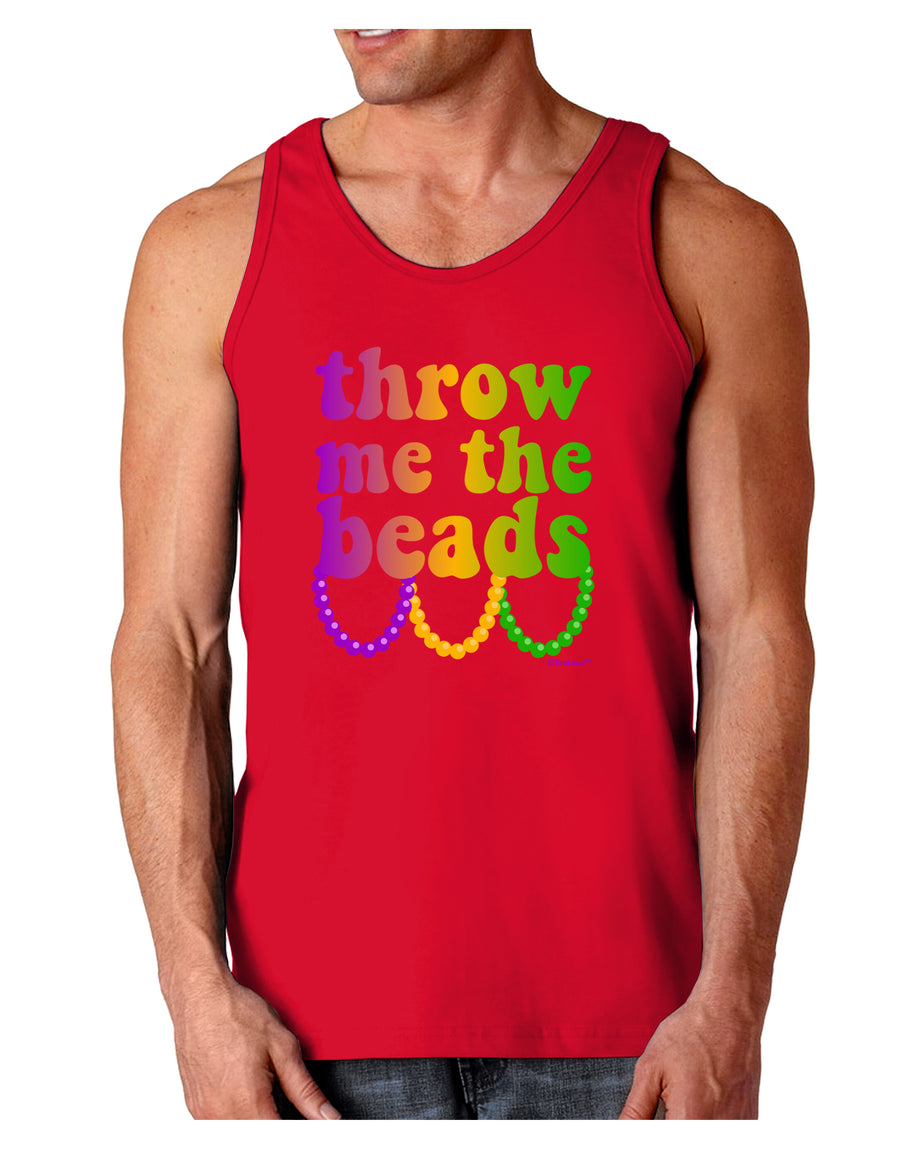 Throw Me The Beads - Mardi Gras Dark Loose Tank Top by TooLoud-Mens Loose Tank Top-TooLoud-Black-Small-Davson Sales