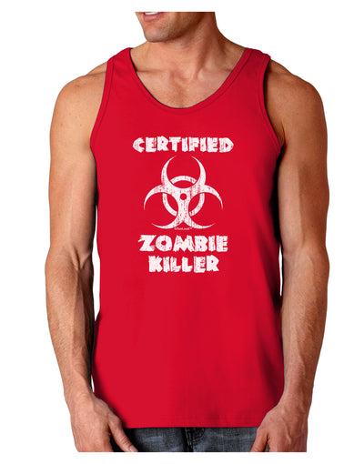 Certified Zombie Killer - Biohazard Dark Loose Tank Top by TooLoud-Mens Loose Tank Top-TooLoud-Red-Small-Davson Sales