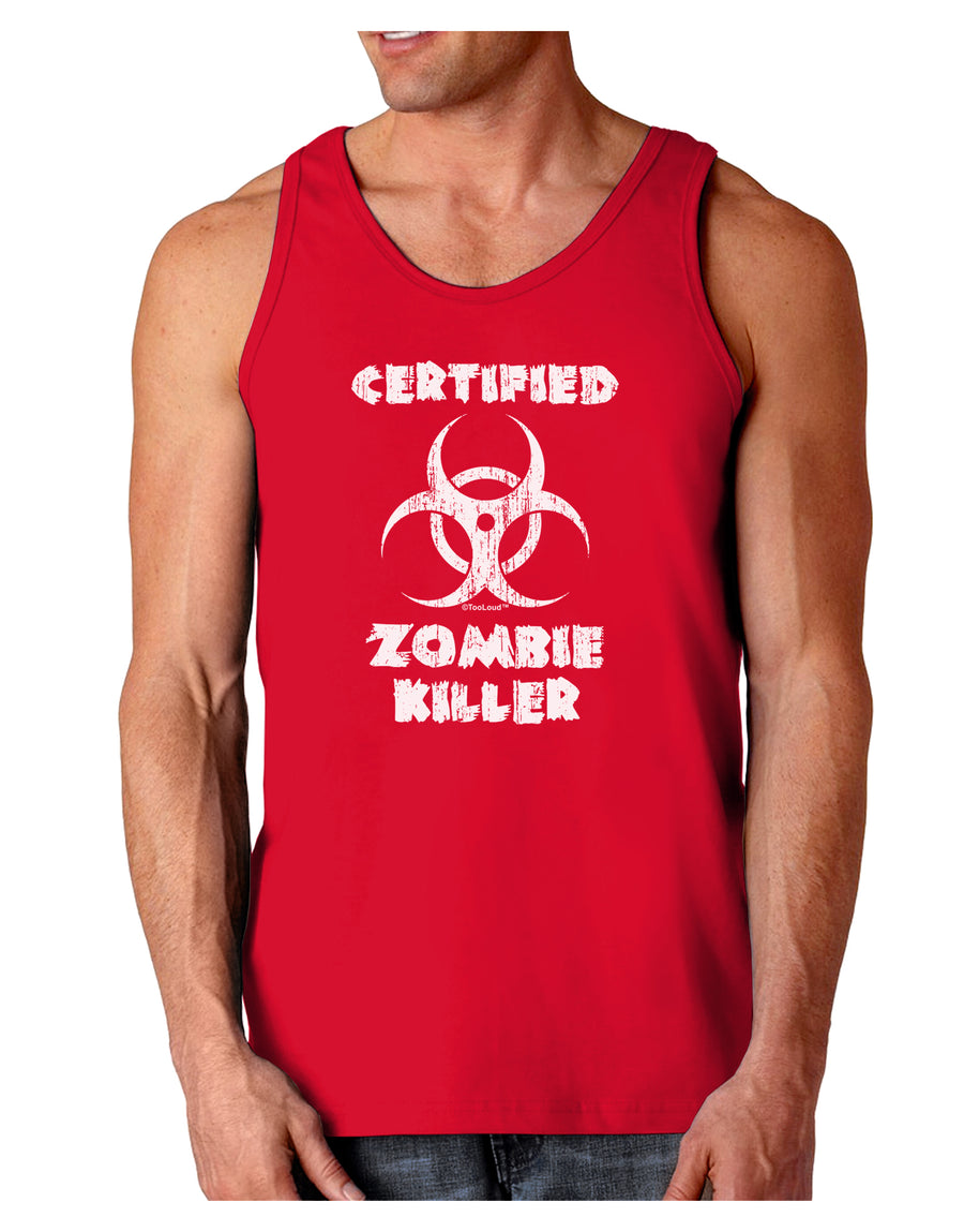 Certified Zombie Killer - Biohazard Dark Loose Tank Top by TooLoud-Mens Loose Tank Top-TooLoud-Black-Small-Davson Sales