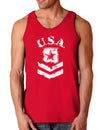 USA Military Army Stencil Logo Dark Loose Tank Top-Mens Loose Tank Top-TooLoud-Red-Small-Davson Sales