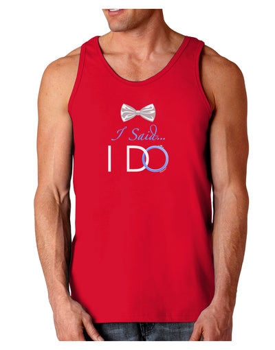 I Said I Do - Groom Dark Loose Tank Top-Mens Loose Tank Top-TooLoud-Red-Small-Davson Sales