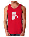 Rhode Island - United States Shape Dark Loose Tank Top by TooLoud-Mens Loose Tank Top-TooLoud-Red-Small-Davson Sales