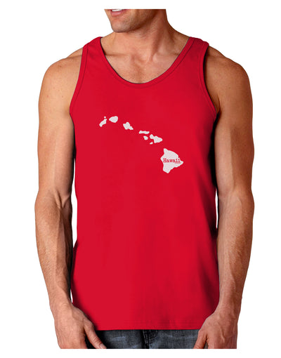 Hawaii - United States Shape Dark Loose Tank Top by TooLoud-Mens Loose Tank Top-TooLoud-Red-Small-Davson Sales