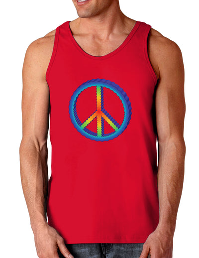 Rainbow Peace Dark Loose Tank Top-Mens Loose Tank Top-TooLoud-Red-Small-Davson Sales