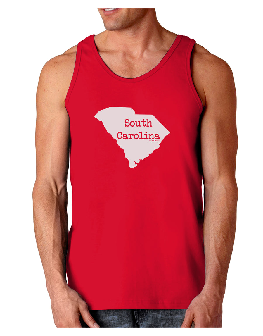 South Carolina - United States Shape Dark Loose Tank Top by TooLoud-Mens Loose Tank Top-TooLoud-Black-Small-Davson Sales