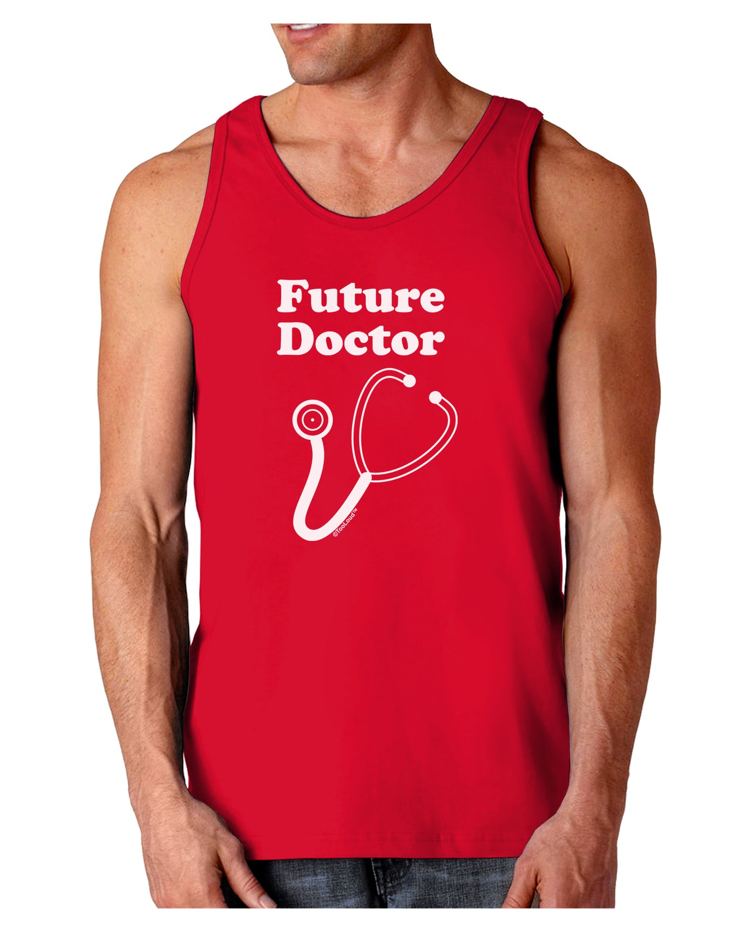 Future Doctor Dark Loose Tank Top-Mens Loose Tank Top-TooLoud-Red-Small-Davson Sales