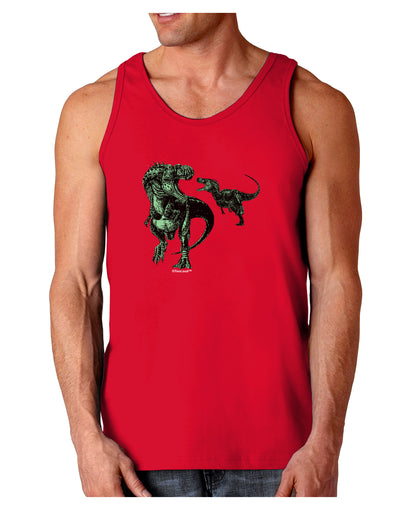 Jurassic Dinosaur Design 1 Dark Loose Tank Top by TooLoud-Mens Loose Tank Top-TooLoud-Red-Small-Davson Sales