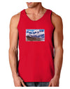 Pikes Peak Text Dark Loose Tank Top-Mens Loose Tank Top-TooLoud-Red-Small-Davson Sales