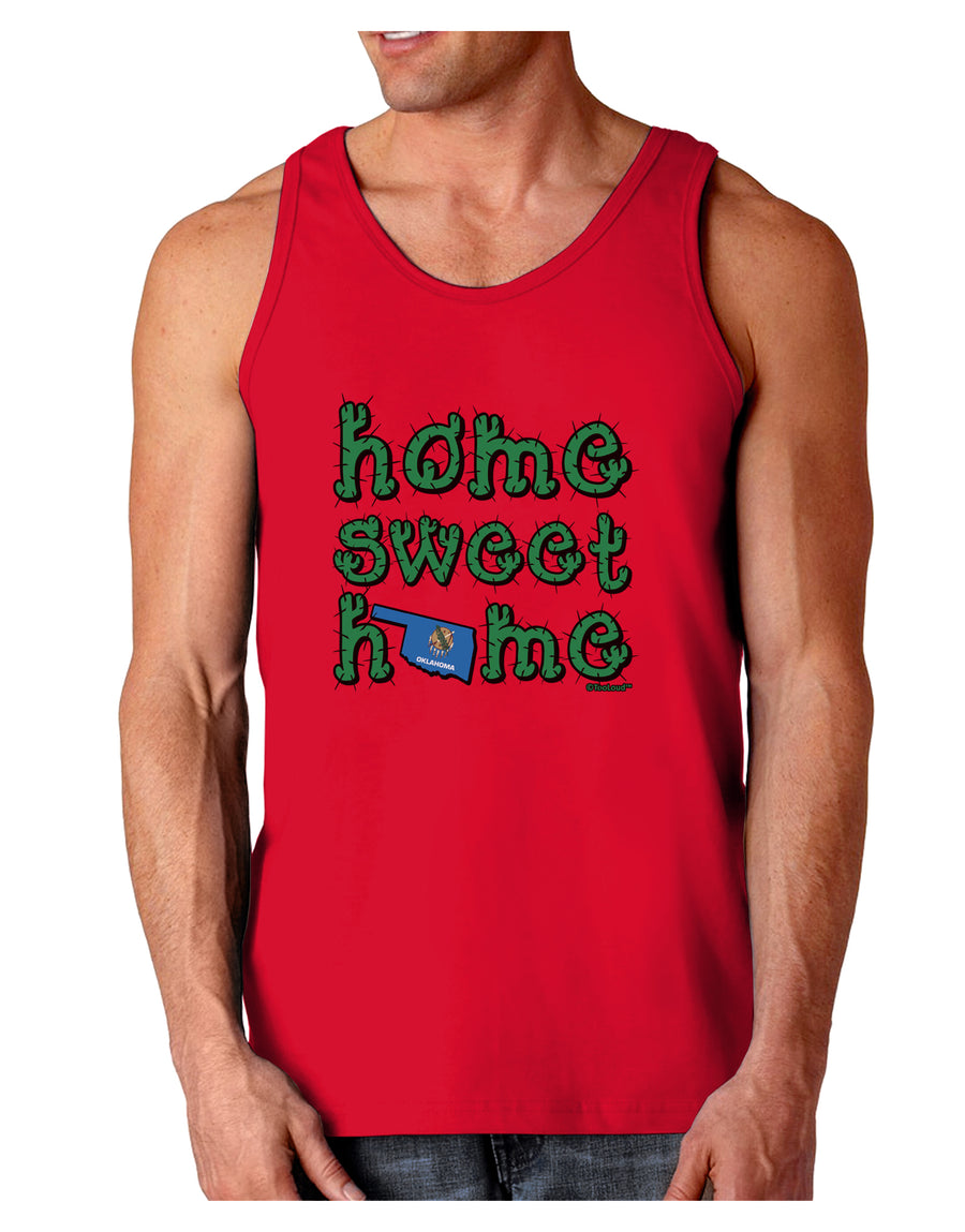 Home Sweet Home - Oklahoma - Cactus and State Flag Dark Loose Tank Top by TooLoud-Mens Loose Tank Top-TooLoud-Black-Small-Davson Sales