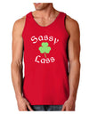 Sassy Lass St Patricks Day Dark Loose Tank Top-Mens Loose Tank Top-TooLoud-Red-Small-Davson Sales