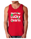 She's My Lucky Charm - Matching Couples Design Dark Loose Tank Top by TooLoud-Mens Loose Tank Top-TooLoud-Red-Small-Davson Sales