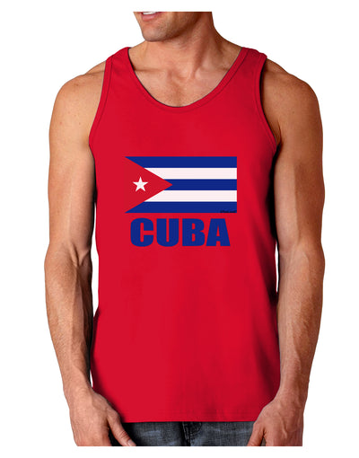 Cuba Flag Cuban Pride Dark Loose Tank Top by TooLoud-Mens Loose Tank Top-TooLoud-Red-Small-Davson Sales