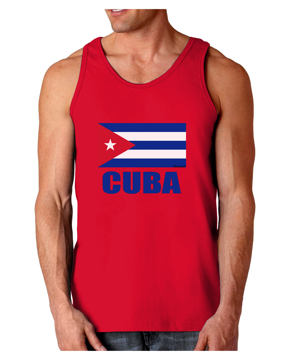 Cuba Flag Cuban Pride Dark Loose Tank Top by TooLoud-Mens Loose Tank Top-TooLoud-Black-Small-Davson Sales