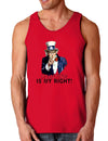 Uncle Sam Pointing is my Right Dark Loose Tank Top-Mens Loose Tank Top-TooLoud-Red-Small-Davson Sales