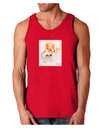 Laying Retriever Watercolor Dark Loose Tank Top-Mens Loose Tank Top-TooLoud-Red-Small-Davson Sales