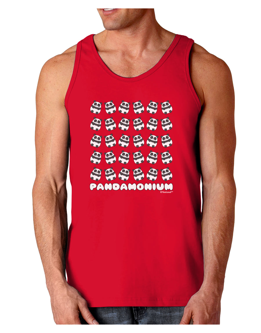 Pandamonium Pandas Dark Loose Tank Top by TooLoud-Mens Loose Tank Top-TooLoud-Black-Small-Davson Sales