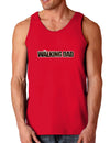 The Walking Dad Dark Loose Tank Top-Mens Loose Tank Top-TooLoud-Red-Small-Davson Sales