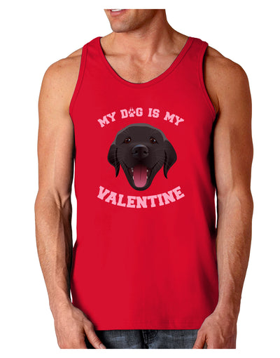 My Dog is my Valentine Black Dark Loose Tank Top-Mens Loose Tank Top-TooLoud-Red-Small-Davson Sales