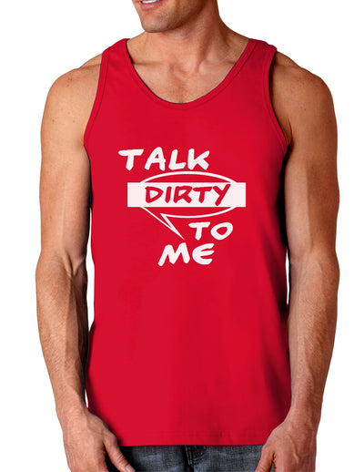 Talk Dirty To Me Censored Dark Loose Tank Top-Mens Loose Tank Top-TooLoud-Red-Small-Davson Sales